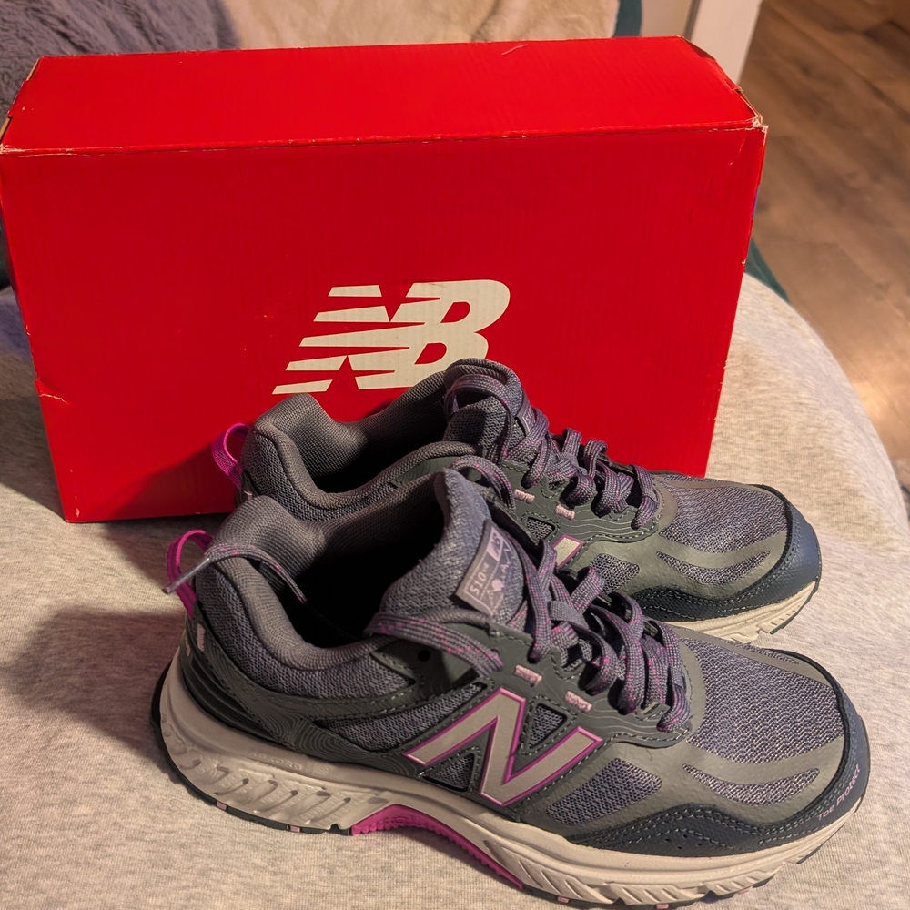New Balance Purple and Gray Sneakers